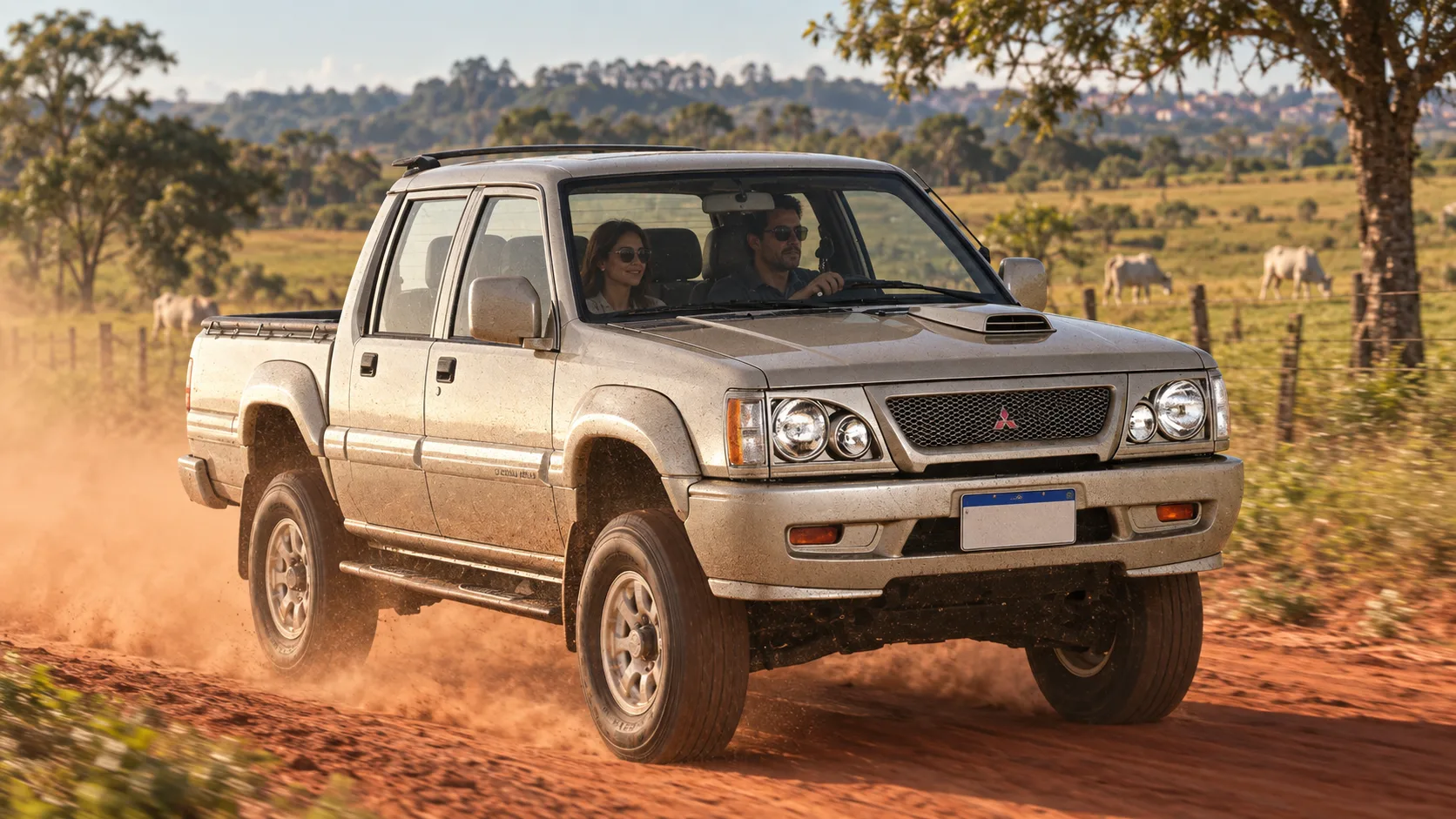 A Mitsubishi L200 GLS 2.5 Turbo 2002 serve a quem precisa de uma picape usada para carga, estrada de terra e trabalho duro sem luxo desnecessário.