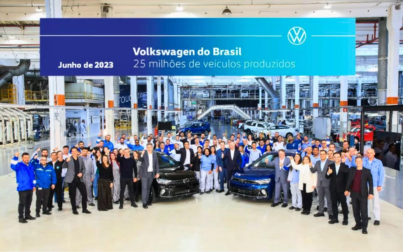 Em 2023, a Volkswagen celebrou 25 milhões de veículos produzidos no Brasil