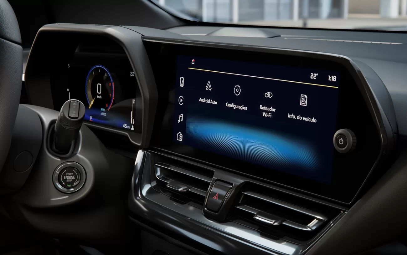 A central multimídia Chevrolet MyLink, integrada ao quadro de instrumentos digital, oferece tecnologia de ponta para uma experiência conectada.