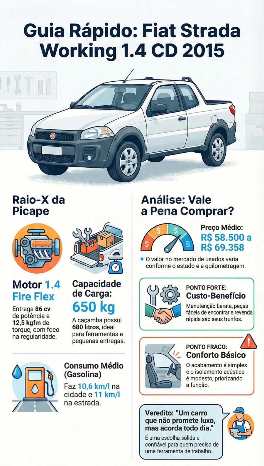Fiat Strada Working 1.4 CD 2015