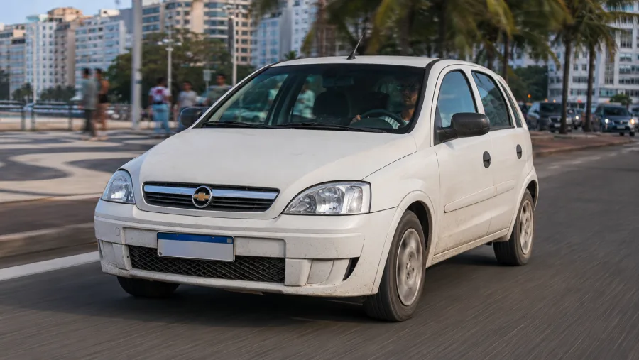 Chevrolet Corsa Hatch usado tem motor 1.4 de até 105 cv, versões Joy, Maxx e Premium, preços de R$ 17.624 a R$ 30.562 e atenção à direção, correia dentada, elétrica e acabamento
