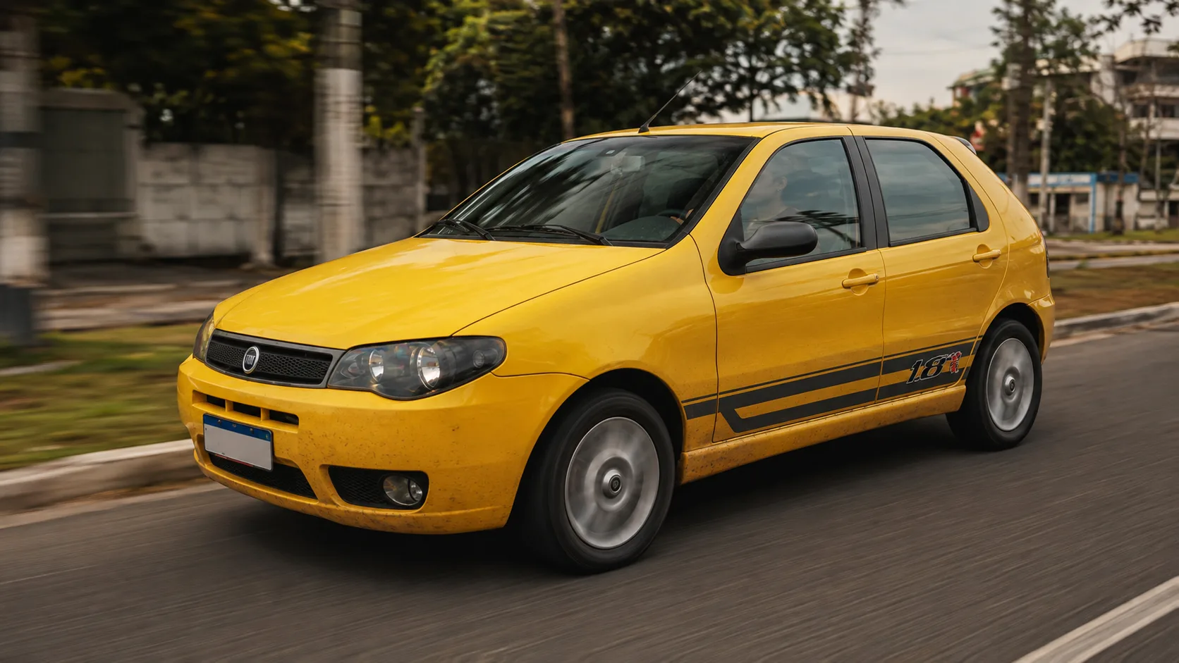 Fiat Palio 1.8R: nasceu popular, recebeu um 1.8 de 115 cv, suspensão mais baixa e ficou com aquele jeito delicioso de carro simples tentando brigar acima da própria categoria.