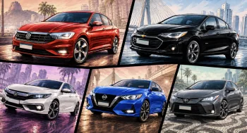 5 sedans usados a partir de R$ 90 mil que custam menos que muitos SUVs compactos novos