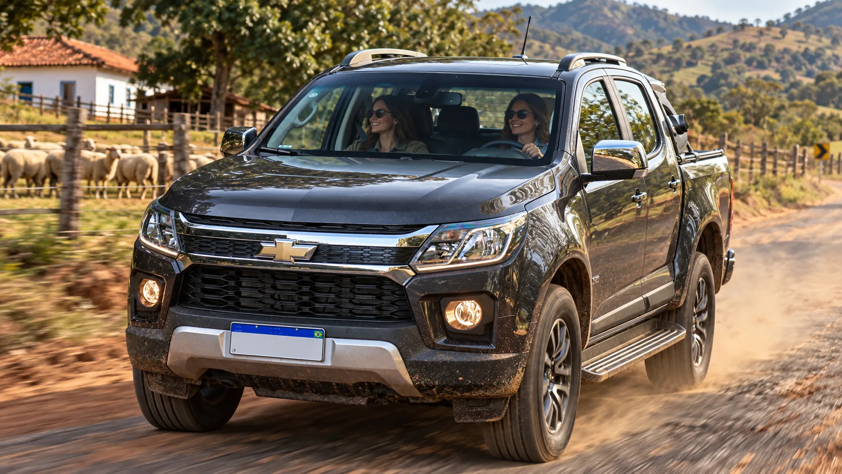 Chevrolet S10 LTZ 2.8 2023 coloca 200 cv e 51 kgfm sob um visual imponente, com força suficiente para trabalhar durante a semana e ainda procurar estrada de terra no fim de semana.