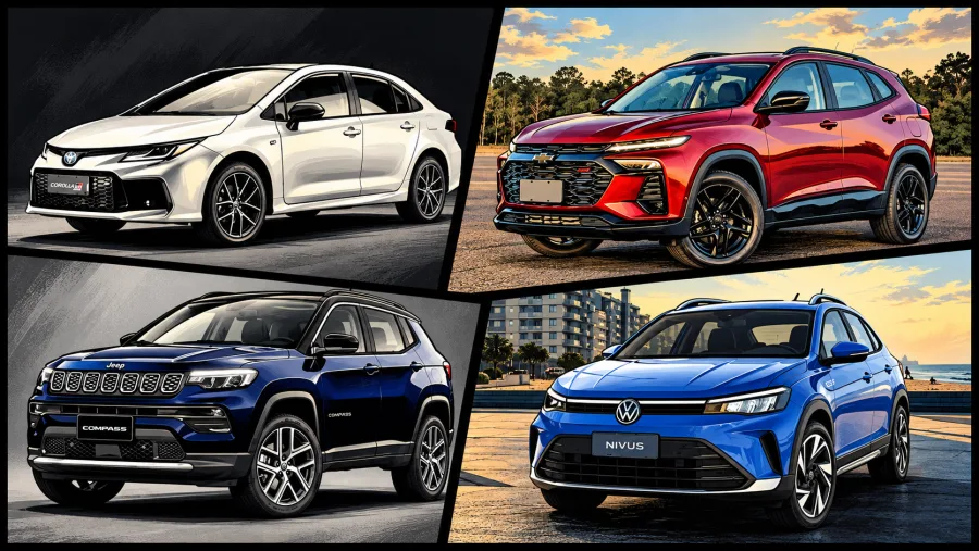 Efeito China: Carros usados perdem até 15,7% do valor em 2026 e nem Toyota Corolla, Hilux e Honda Civic escapam da queda; veja ranking